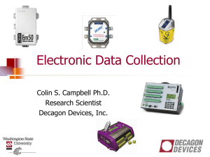 Section 6- Electronic data collection