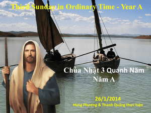 Third Sunday in Ordinary Time - Year A Chúa Nhật 3