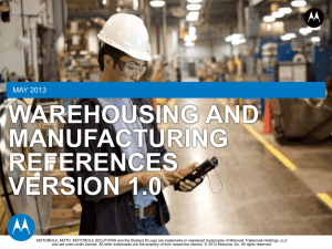 warehousing and manufacturing references version 1.0 (ppt 5721 kb)