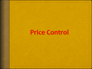 Price Control - mrcjaeconomics