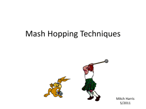 Mash Hopping Techniques