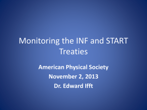 Monitoring the INF and START Treaties