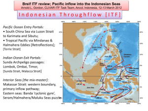 Pacific inflow into the Indonesian Seas