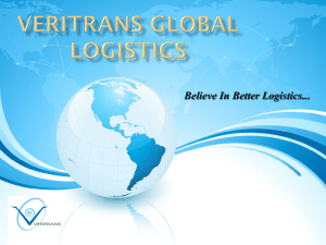 One Stop – Total Solution - Veritrans Global Logistics