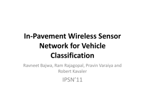 In-Pavement Wireless Sensor Network for Vehicle