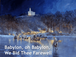 Babylon, oh Babylon, We Bid Thee Farewell