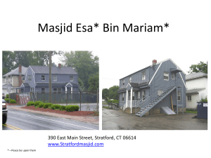 Masjid Esa* Bin Mariam*