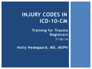 An overview of injury codes in ICD-10-CM