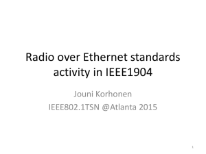 IEEE1904.3 TF Radio over Ethernet