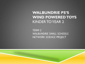 Walbundrie PS K-2 wind powered toy project