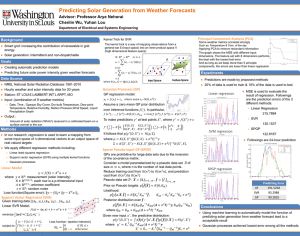 Poster-Predicting Solar Generation from Weather Forecasts