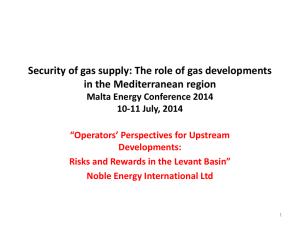 Security of gas supply: The role of gas developments in the