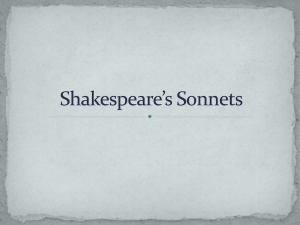 Sonnets Notes - Pre-AP English 9 with Kenney