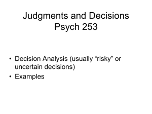 Decision analysis
