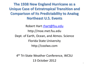 The predictability of 1938 New England Hurricane as viewed