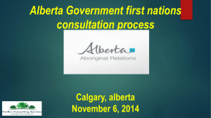 Proponent Guide Presentation - Alberta Aboriginal Relations