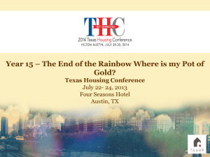 PRESENTATION TITLE Texas Housing Conference July