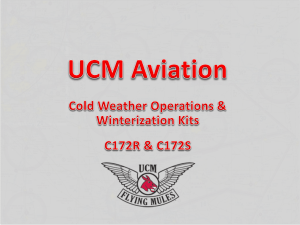 Cold Weather Operations C172R and C172S