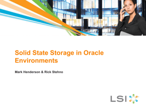 Solid State Storage in Oracle Environments