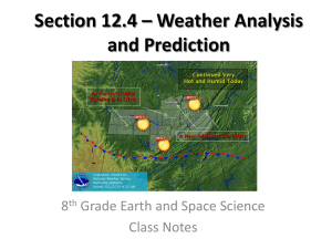 Section 12.4 * Weather Analysis and Prediction