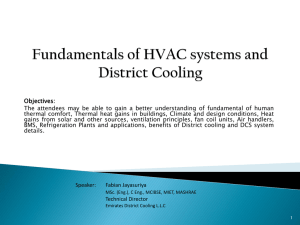 Fundamentals on HVAC systems and District