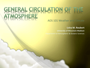 General Circulation of the atmosphere