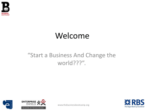 Start-up a business and change the world – Presentation
