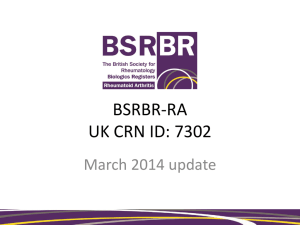 BSRBR-RA - The British Society for Rheumatology