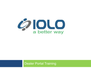 Dealer Portal Training