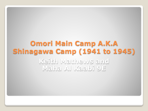 Omori Main Camp Aka Shinagawa Camp