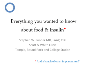 All about Food & Insulin