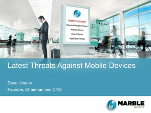 January 2014 - Latest Threats Against Mobile Devices