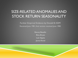 Size-Related Aomalies and Stock Return Seasonality