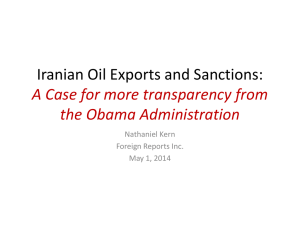Iranian Oil Exports and Sanctions