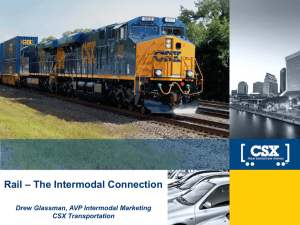 Rail - The Intermodal Connection: Drew Glassman, CSX