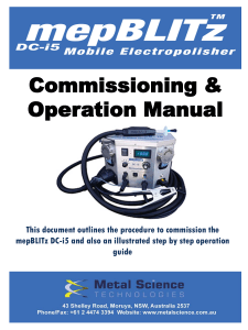 Commissioning & Operation Manual