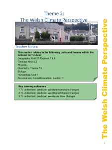 Theme 2: The Welsh climate perspective