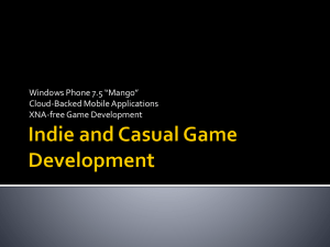 Indie and Casual Game Development with Windows
