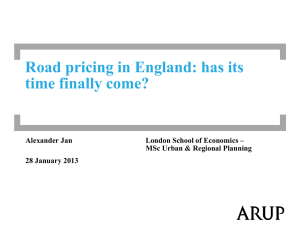 Road Pricing in England: has its time finally come