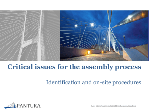 WP4 Critical issues for the assembly process