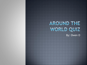 Around The World Quiz - cooklowery14-15