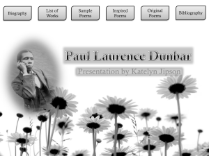 Paul Laurence Dunbar - West Fargo Public Schools