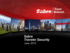 Sabre Traveler Security - Agency Presentation in English