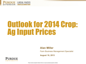Ag Input Prices in 2014