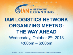IAM Logistics Network Meeting