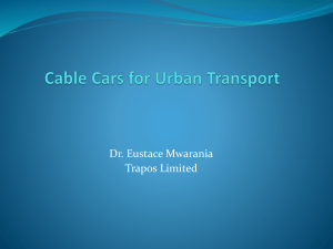 Cable Cars FOR Urban Transport