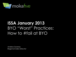 BYO `WORST` Practices - ISSA: Pittsburgh Chapter