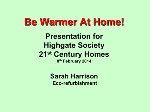 Be Warmer At Home! - The Highgate Society