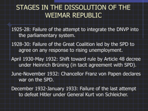 The Dissolution of the Weimar Republic, 1925-32