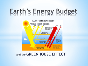 Earth`s Energy Budget